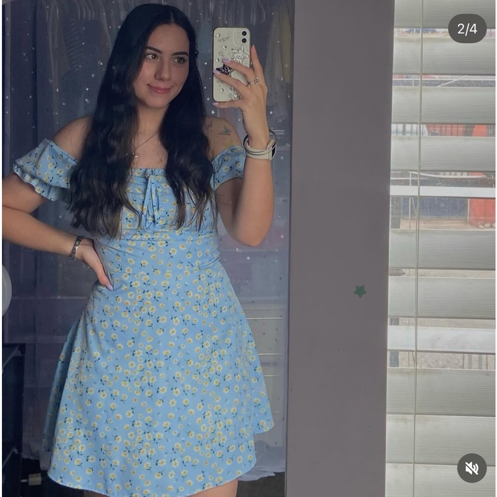 Dress Forever21 floral daisy flowers f21 Brandy melville